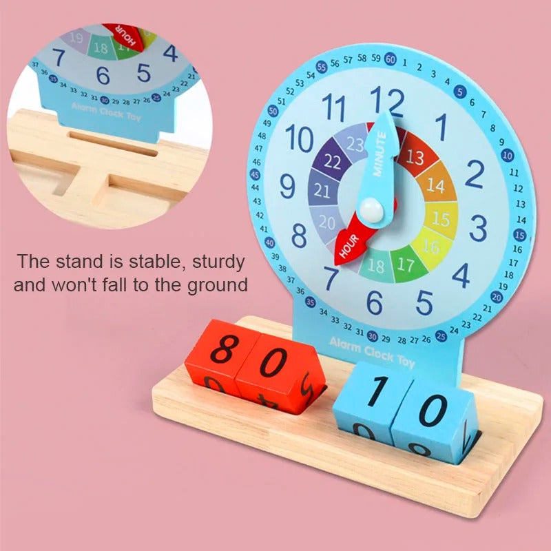 Educational Montessori clock & time learning toy
