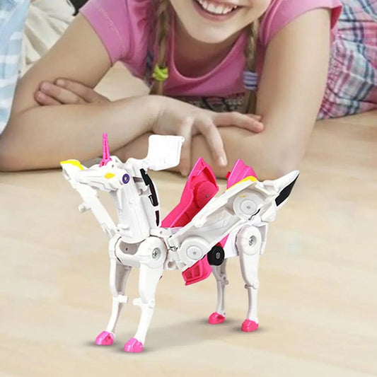 Magnetic unicorn transforming cars