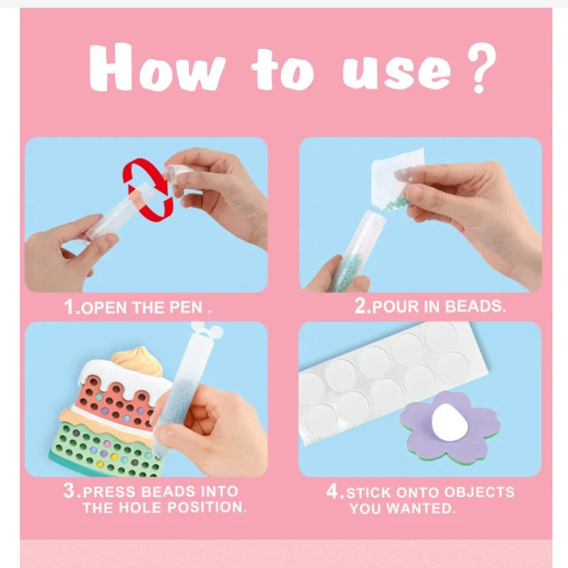 Magical bead painting – DIY set for kids