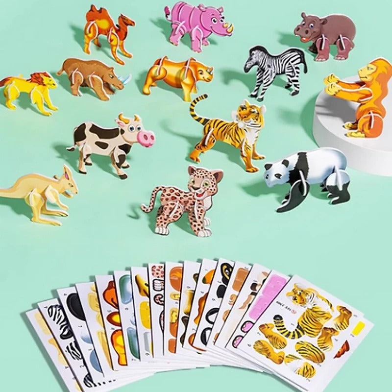 3D cartoon puzzle set for children