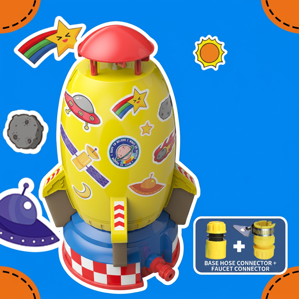 Rocket-shaped Water Sprinkler Toys for Children