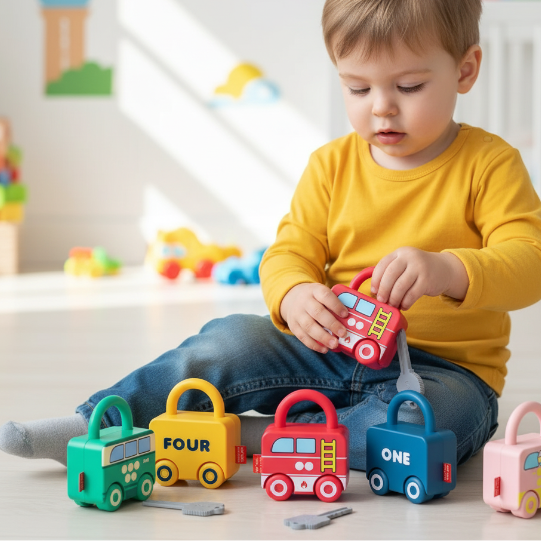 Montessori Key Lock - Patterns and Colours Toy