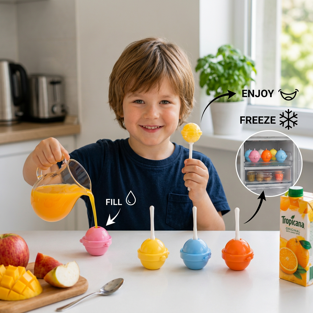 Lollipop Ice Pop Moulds – Pack of Four