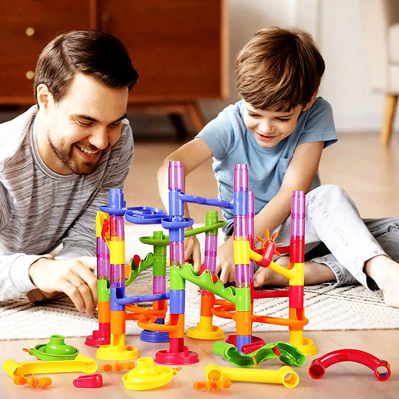 Building Block Marble Run Columns Playset tinydreams.uk