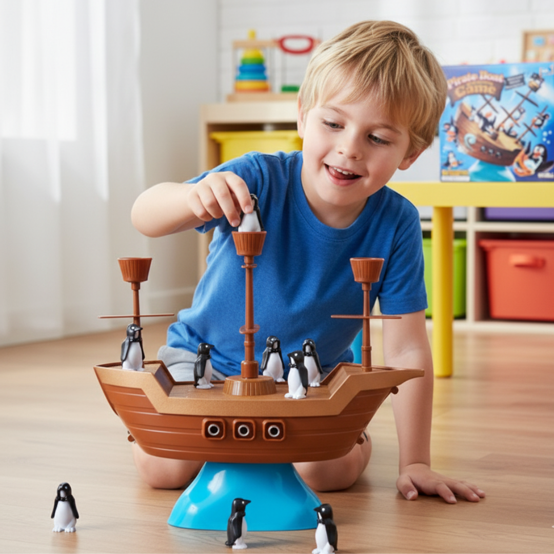 Penguin Pirate Ship Balance Game