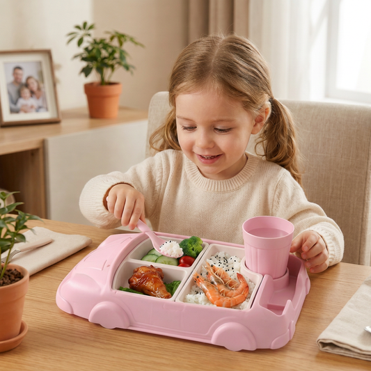 Kids Dinnerware Set in Car Design