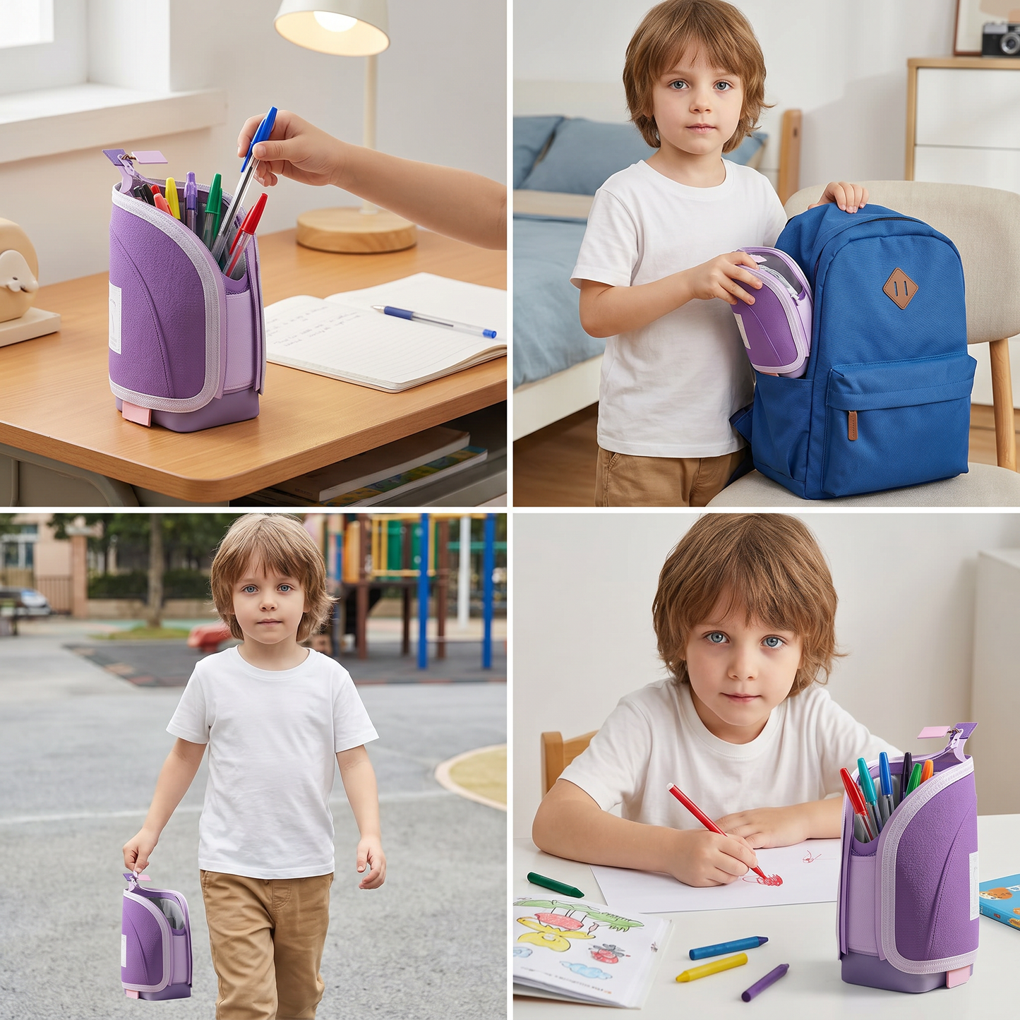 2-in-1 Pop-Up Pencil Case with Pen Holder – Space-Saving Desk Organizer