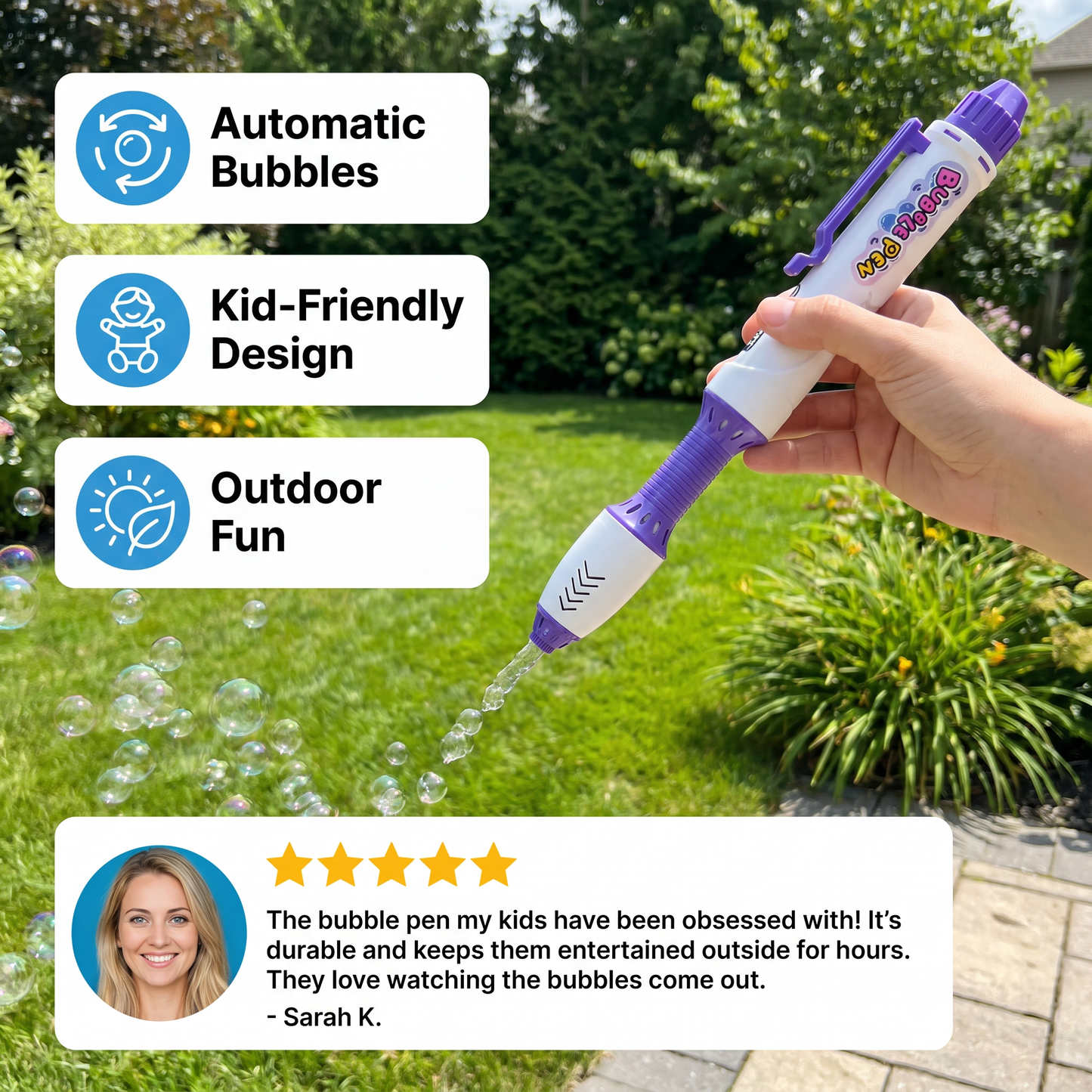 Magic Bubble Blaster Pen – Automatic Bubble Wand for Kids