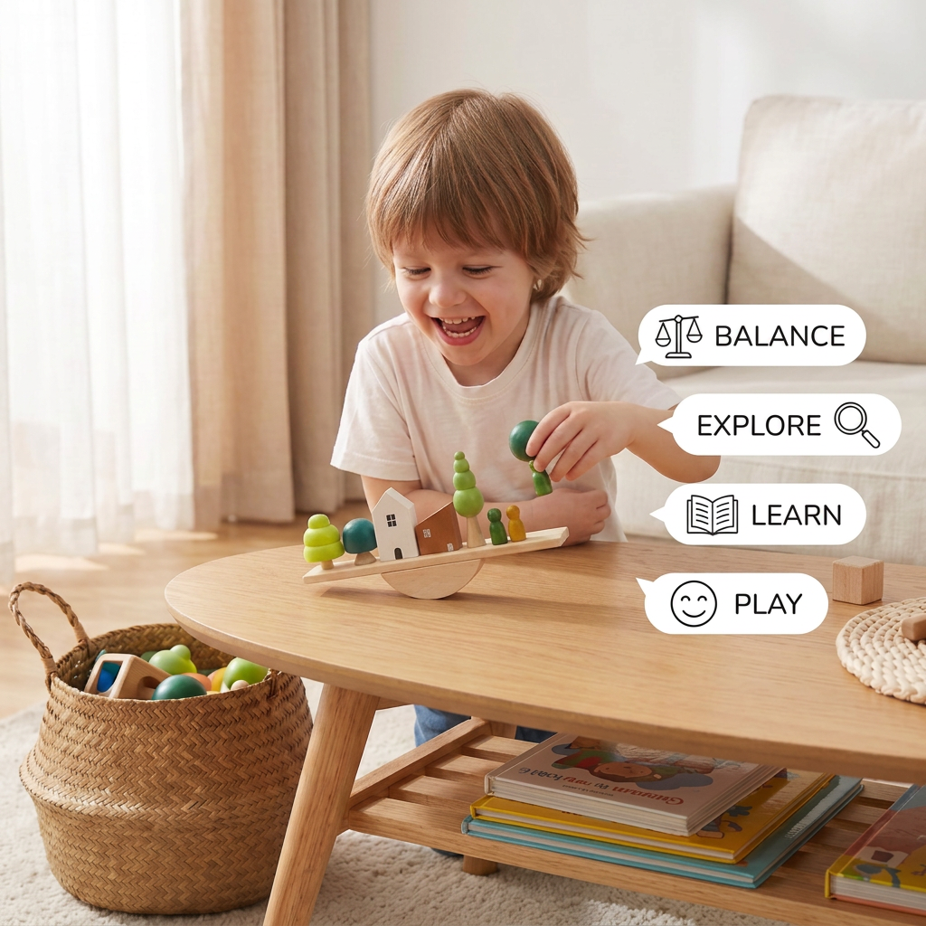 Montessori Wooden Seesaw Toy