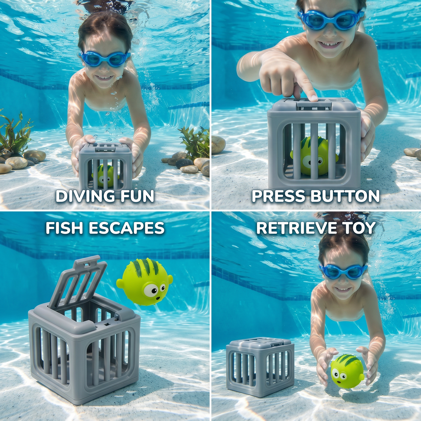 Diving Toy Set with Sinking Animals
