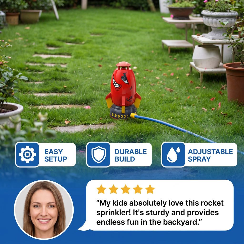 Rocket-shaped Water Sprinkler Toys for Children