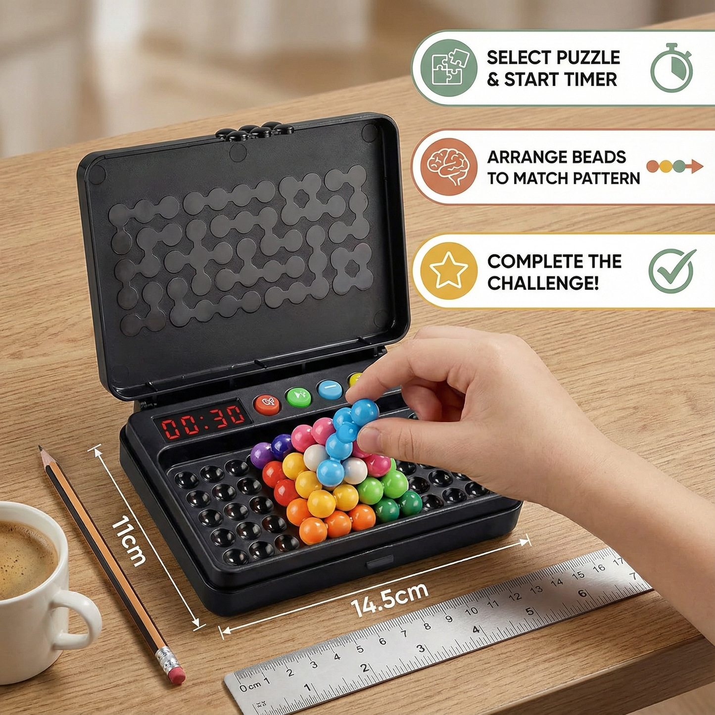 Smart Kids Brain Game – 500 Logic Puzzles with Timer