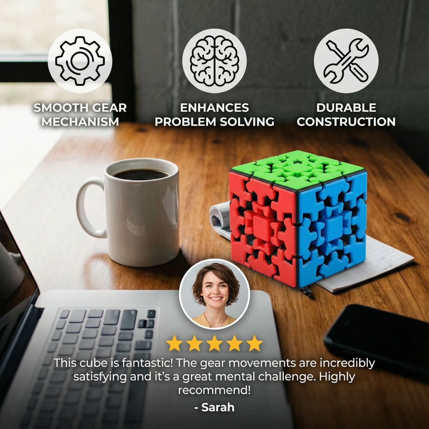 Gear Magic Cube 3×3×3 – Mechanical Puzzle Game