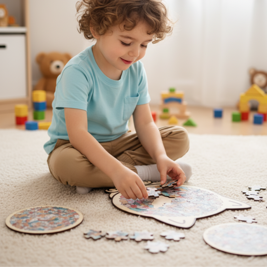Wooden Cat Shape Puzzle